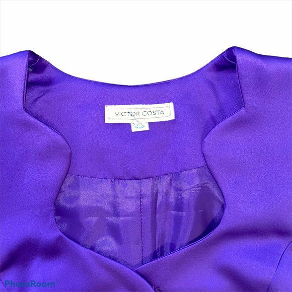 VTG 80s Victor Costa fitted gown - Picture 5 of 6